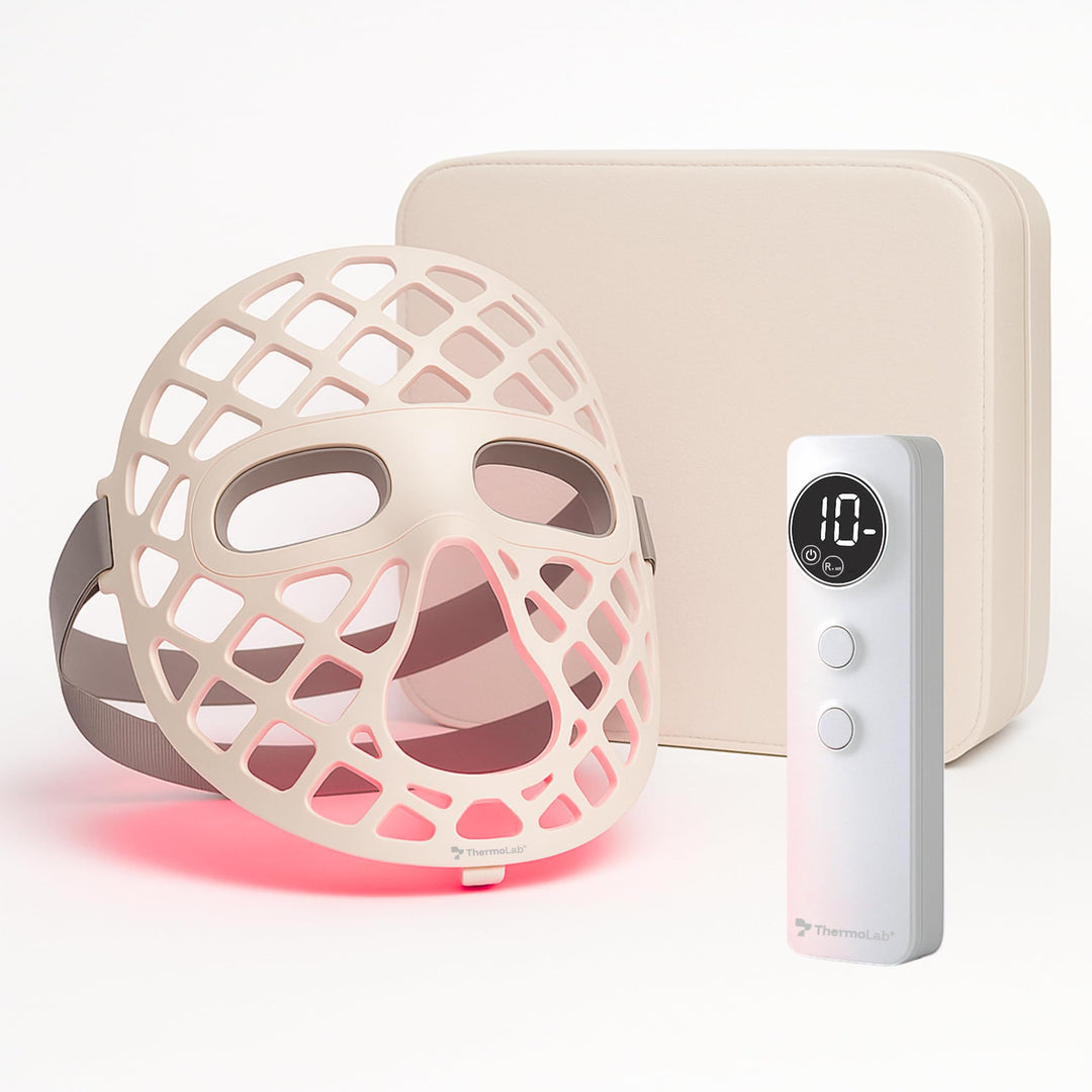 Aura Pro Red Light Therapy Mask with silicone design