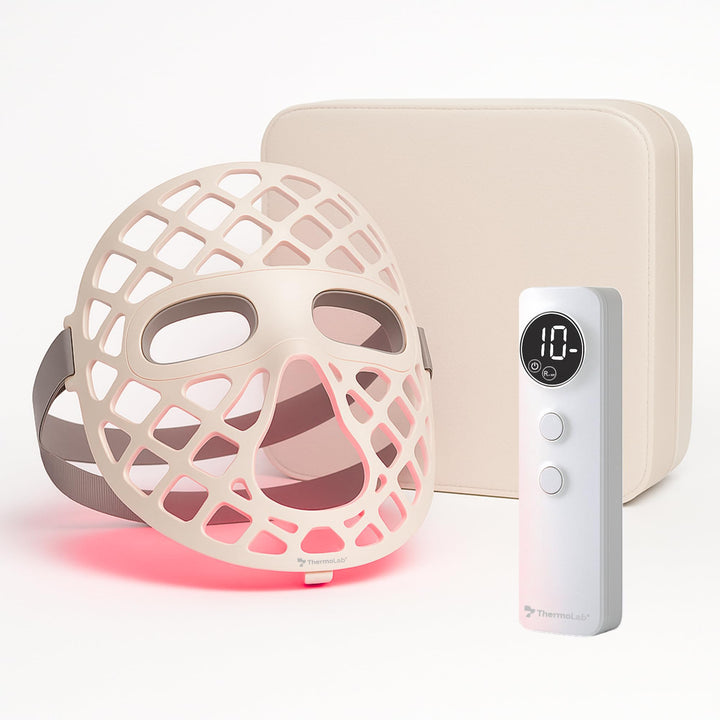 Aura Pro Red Light Therapy Mask with silicone design