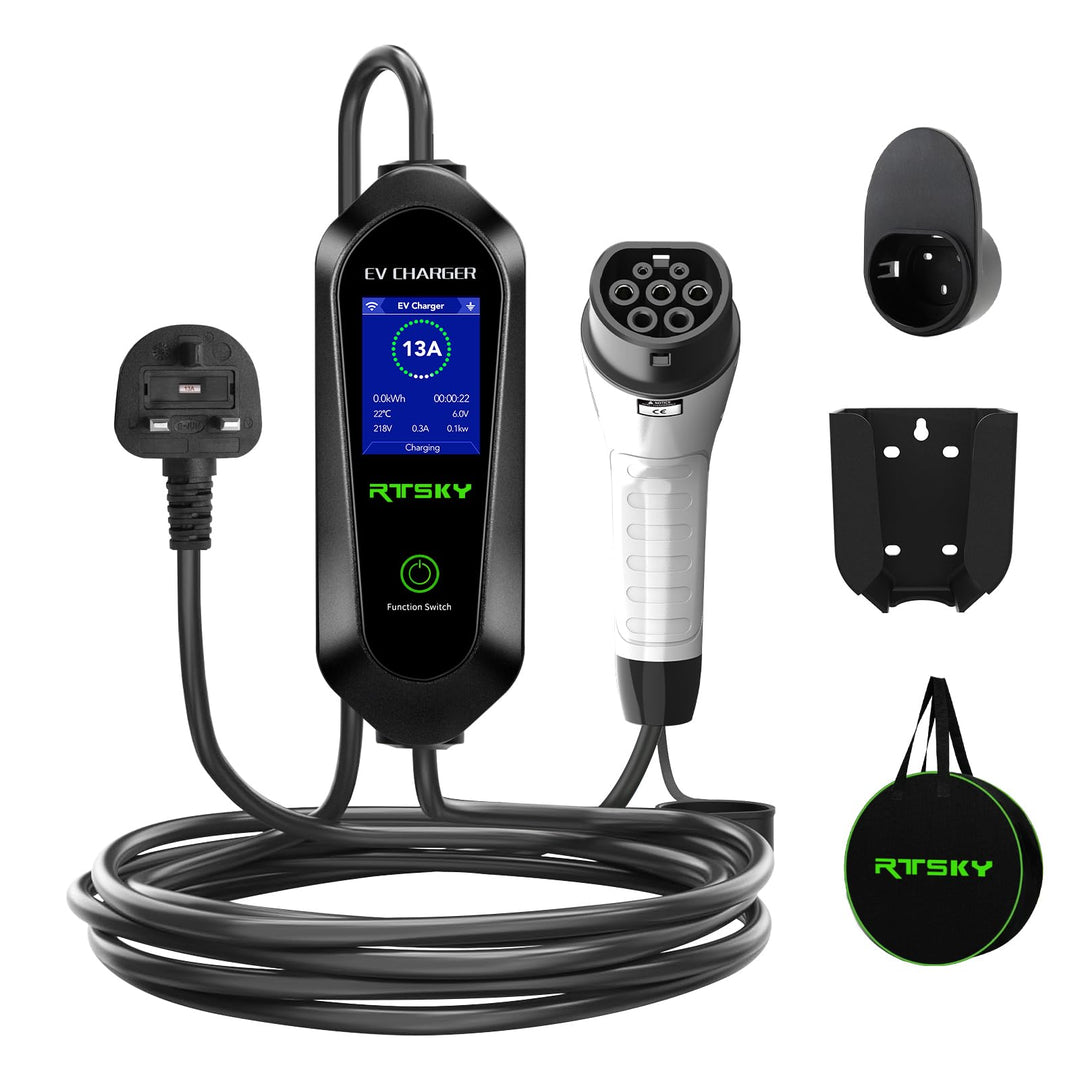 EV charger cable with adjustable current settings