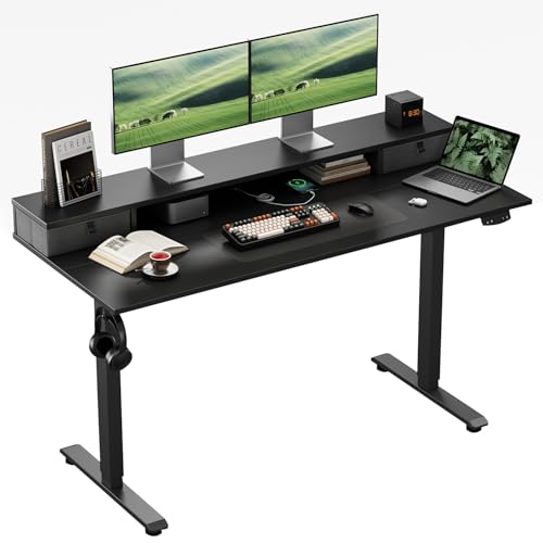 Klicelor Height-Adjustable Desk - Electric Sit-Stand - 100 x 60 cm - Black