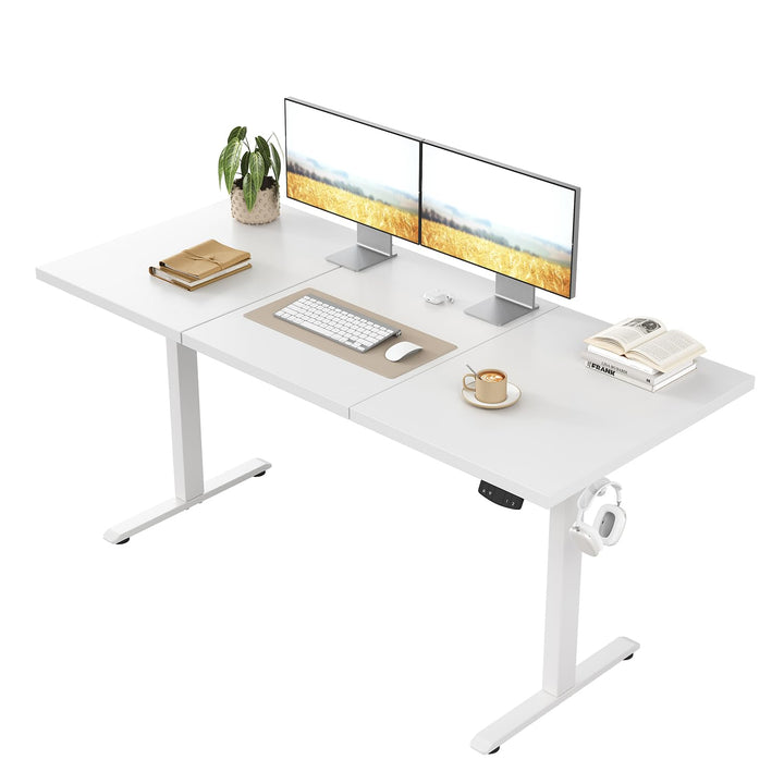 Klicelor height-adjustable sit-stand desk in white