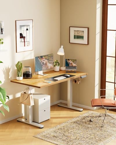 Electric Standing Desk 140x70cm Adjustable Height Ergonomic Workspace