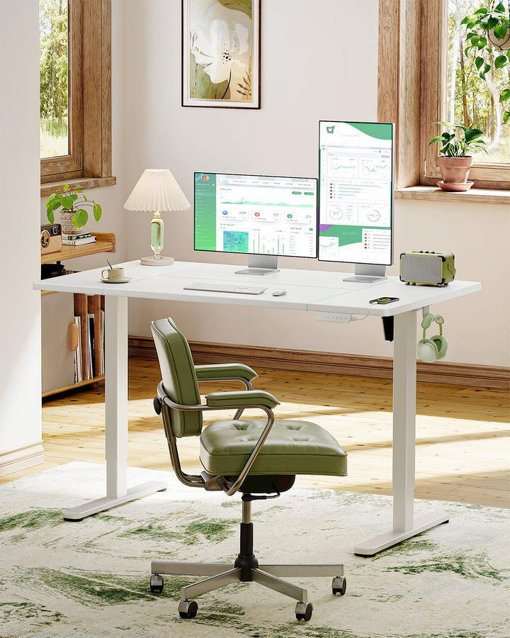 Electric Standing Desk - Height Adjustable 140 x 80 cm with USB-A Port