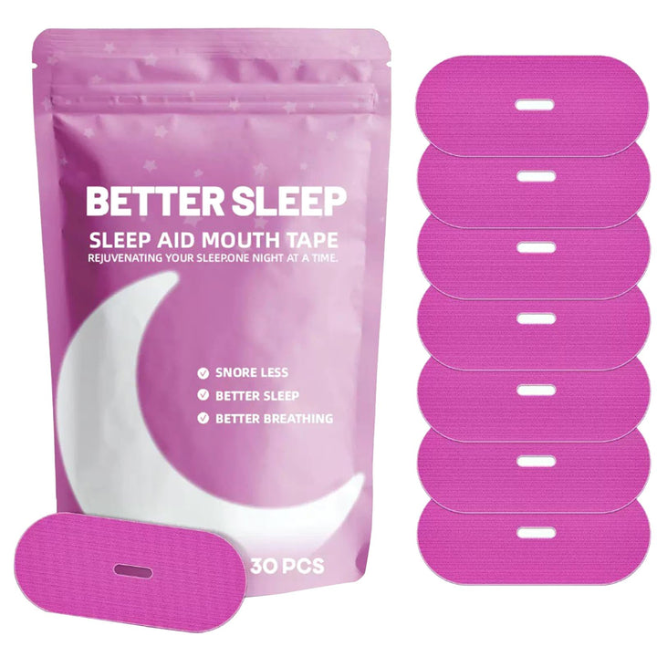 Mouth tape for sleeping with smooth breathing feature