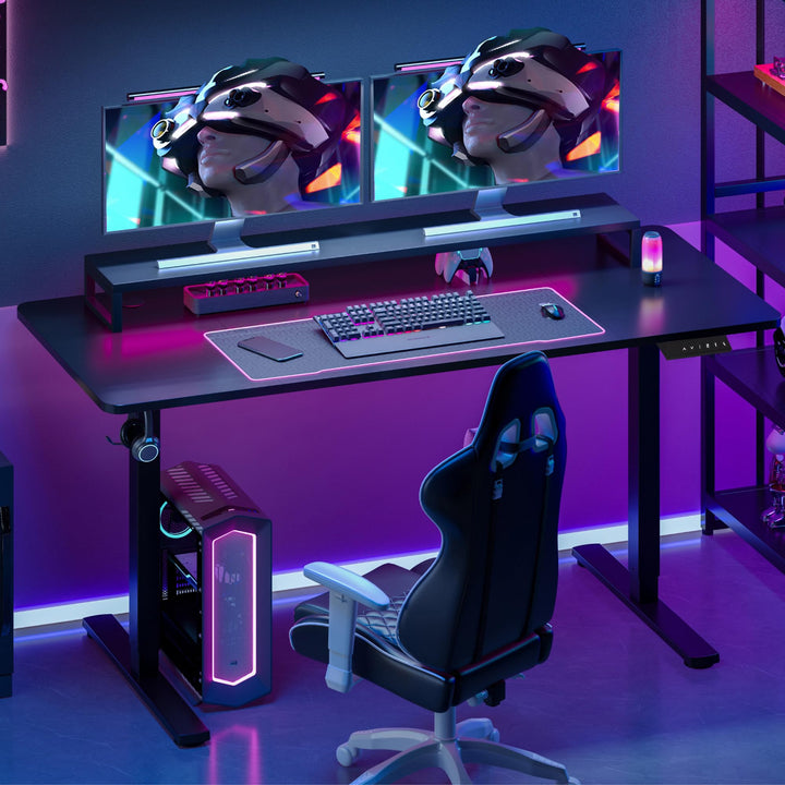 E1 Standing Desk - Height Adjustable Electric Desk with Memory Panel - Black, 120x60