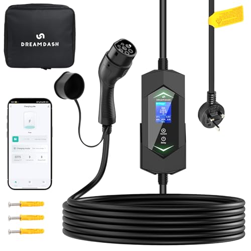 LEDE-APP 3kW Portable Electric Car Charger Type 2 to 3 Pin Plug, 7m Length, IP65