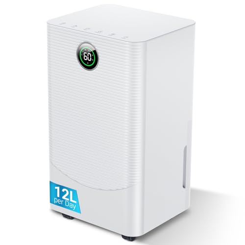 12L Dehumidifier with Digital Humidity Sensor and Timer