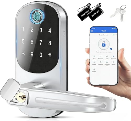 Smart Door Lock - 12 in 1 Fingerprint, Passcode, APP, NFC Key