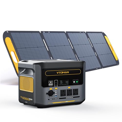 FlashSpeed 1500 Portable Power Station with VS200 Pro Solar Panel